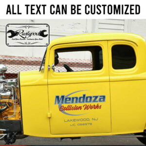 personalized collision repair and custom coats garage lettering vehicle lettering sticker 13490