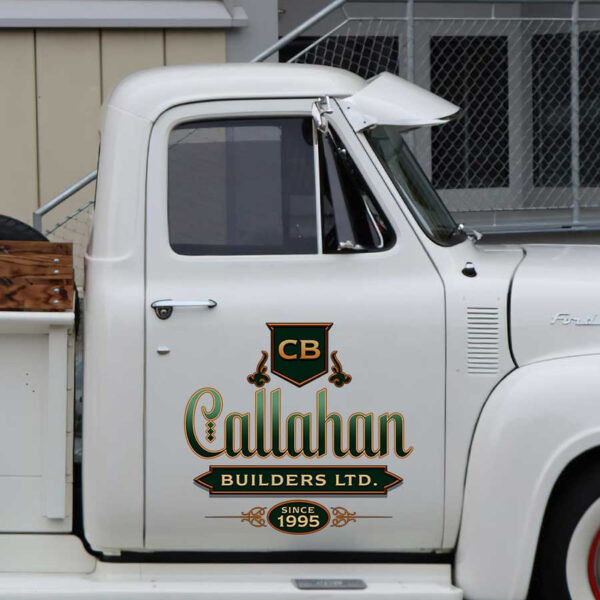 personalized construction company sign builder company sign vehicle lettering sticker 13491 - Image 3