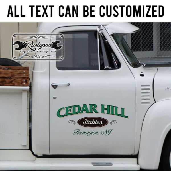 personalized farm sign ranch door sign agricuture lettering car door sign sticker 13492 - Image 2