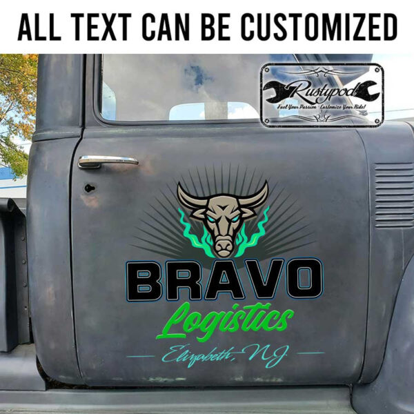 personalized buffalo logo logistic company sign truck graphics trailer lettering transport company sign sticker 13493 - Image 2