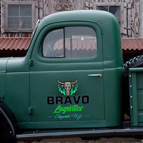 personalized buffalo logo logistic company sign truck graphics trailer lettering transport company sign sticker 13493 - Image 3