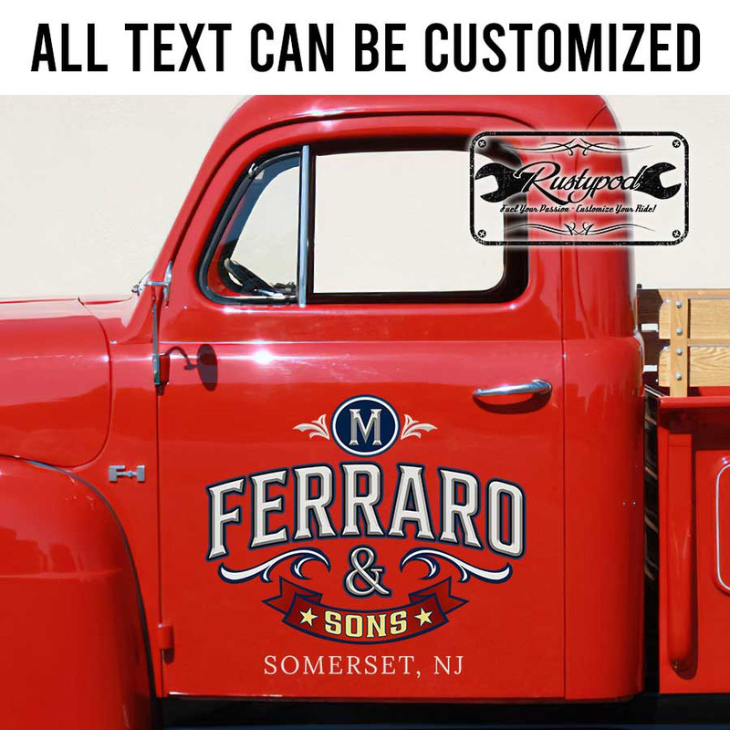 personalized farm sign truck graphics company door sign pinstriping art sticker 13494