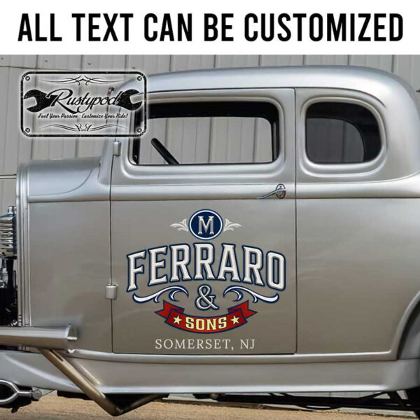 personalized farm sign truck graphics company door sign pinstriping art sticker 13494 - Image 2