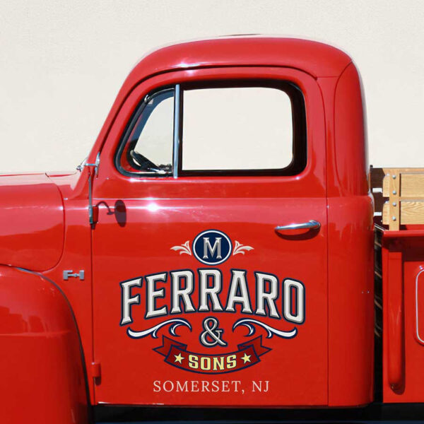 personalized farm sign truck graphics company door sign pinstriping art sticker 13494 - Image 3