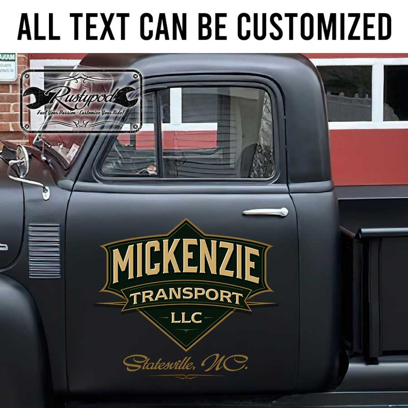 personalized transport company lettering sign logistic company sign truck graphics sticker 13495