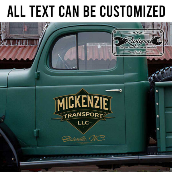 personalized transport company lettering sign logistic company sign truck graphics sticker 13495 - Image 2