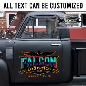 personalized falcon logistic company sign falcon trucking graphics sticker 13496
