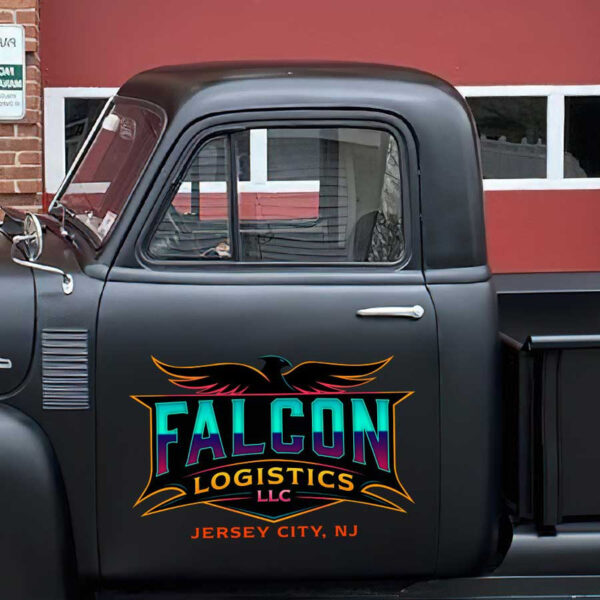 personalized falcon logistic company sign falcon trucking graphics sticker 13496 - Image 3