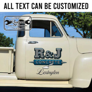 personalized construction company sign concrete company sign sticker 13497