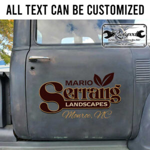 personalized landscaping company sign tree service door sign door art lettering sticker 13499