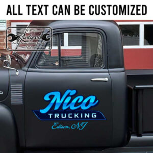 personalized trucking company sign trailer decal transport company sign sticker 13500