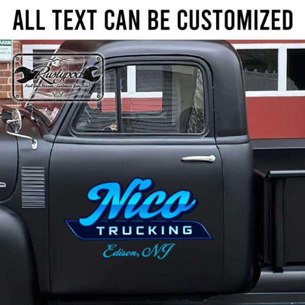 personalized trucking company sign trailer decal transport company sign sticker 13500