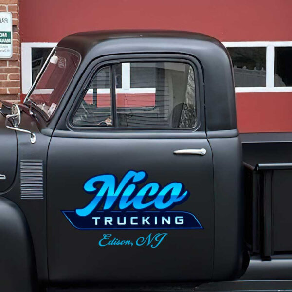 personalized trucking company sign trailer decal transport company sign sticker 13500 - Image 3