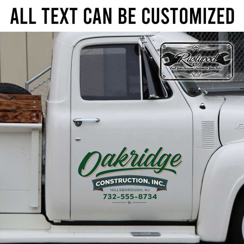 personalized construction company farm sign garage sign sticker 13501