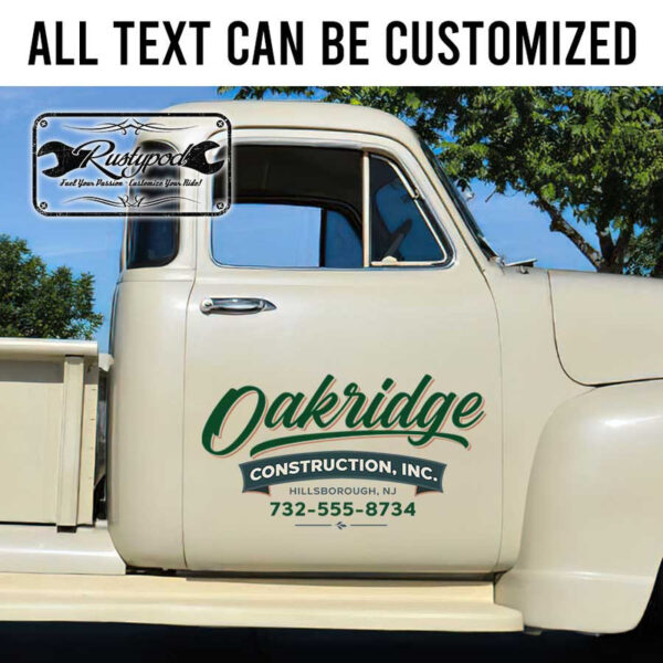 personalized construction company farm sign garage sign sticker 13501 - Image 2