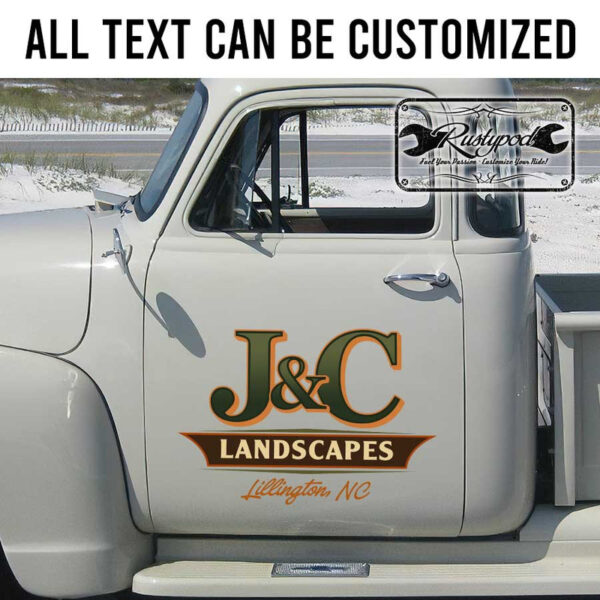 personalized landscaping company sign tree service door sign door art lettering sticker 13502 - Image 2