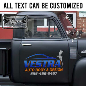 personalized auto body sign car painting service garage sticker 13503