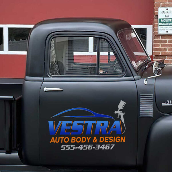 personalized auto body sign car painting service garage sticker 13503 - Image 3