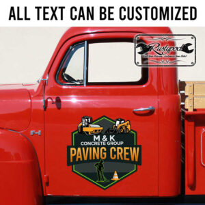 personalized concrete company sign construction company lettering vehicle lettering sticker 13504