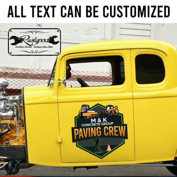 personalized concrete company sign construction company lettering vehicle lettering sticker 13504 - Image 2