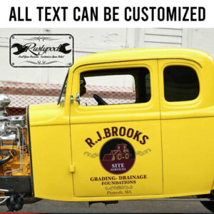 personalized construction company sign site services company lettering sticker 13505