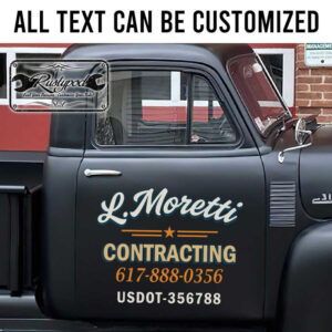 personalized contracting company sign company lettering vehicle lettering sticker 13506