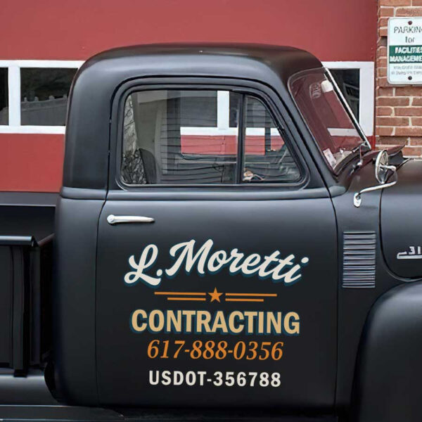 personalized contracting company sign company lettering vehicle lettering sticker 13506 - Image 3