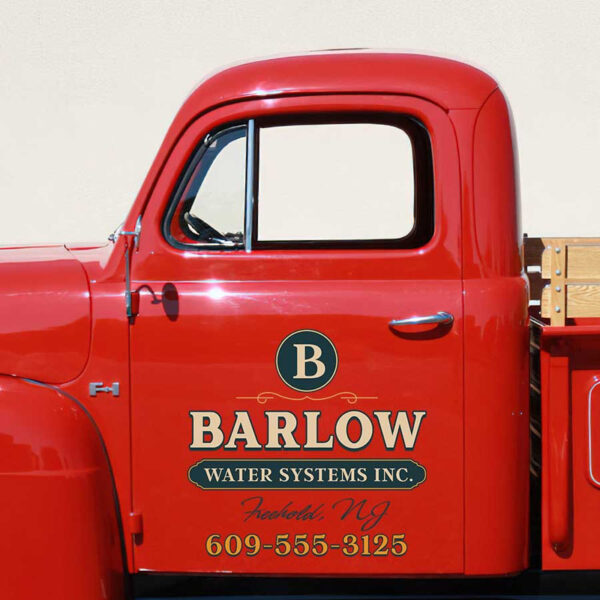personalized truck graphics company sign farm sign us dot lettering water company sign sticker 13507 - Image 3