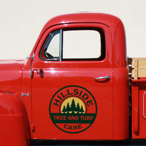personalized tree and turf care service company lettering farm sign landscape company sign sticker 13508 - Image 3