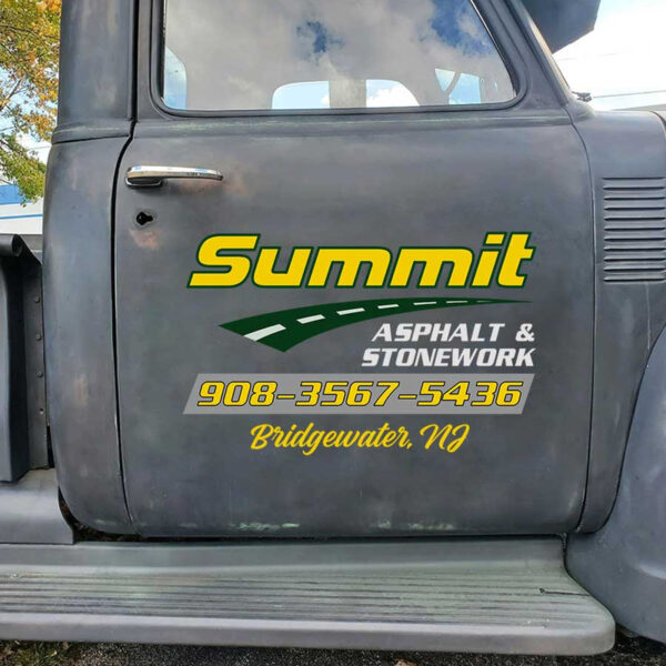personalized asphalt and stonework company sign truck graphics vehicle lettering sticker 13511 - Image 3