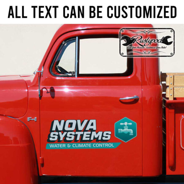 personalized water company plumbing company sign water and climate control company sign sticker 13513
