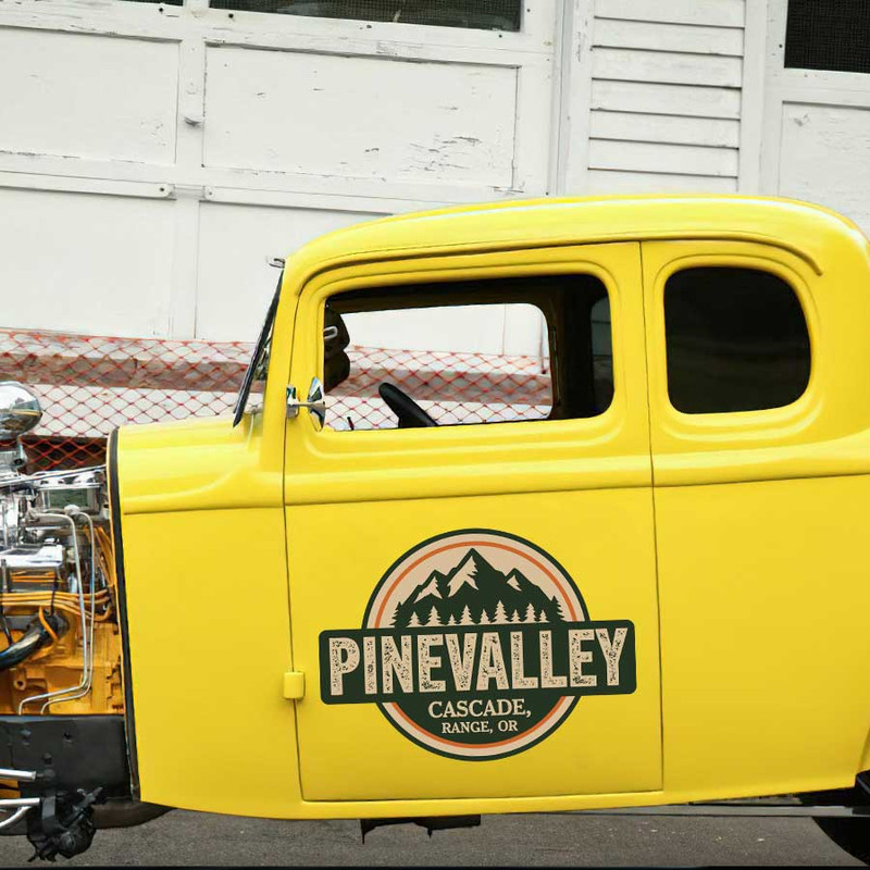 personalized pinevalley lettering sign adventure sign camping van lettering sticker 13515 - Image 3