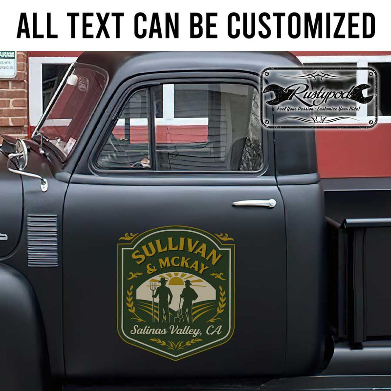 personalized farm lettering agriculture lettering tractor decal sticker 13516