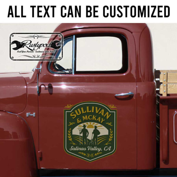 personalized farm lettering agriculture lettering tractor decal sticker 13516 - Image 2