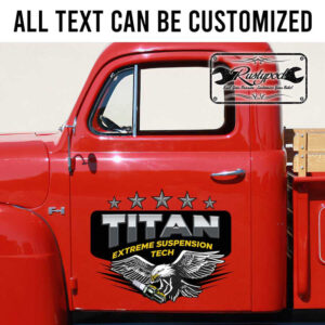 personalized garage lettering suspension and eagle lettering sticker 13517