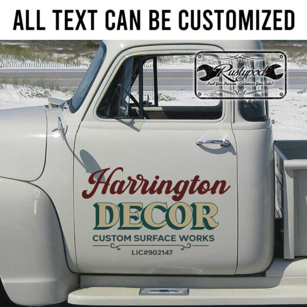 personalized company lettering vehicle lettering commerial car lettering sticker 13518 - Image 2