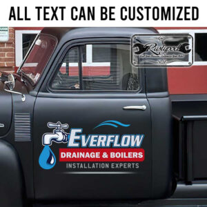 personalized water company plumbing company sign water and climate control company sign sticker 13521