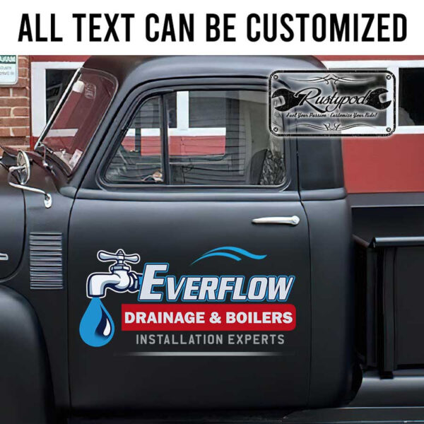 personalized water company plumbing company sign water and climate control company sign sticker 13521