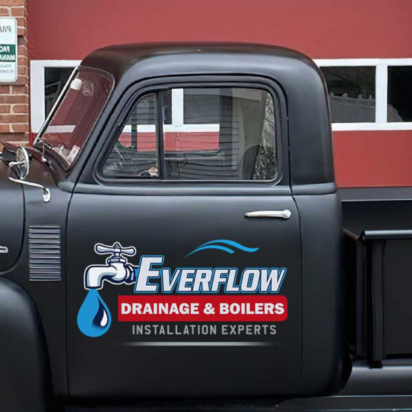 personalized water company plumbing company sign water and climate control company sign sticker 13521 - Image 3