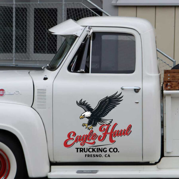personalized eagle haul trucking company graphics commercial truck lettering sticker 13528 - Image 3