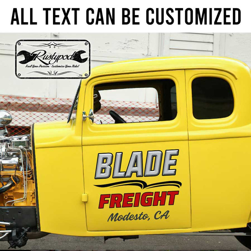 personalized freight company sign truck graphics car lettering sticker 13529