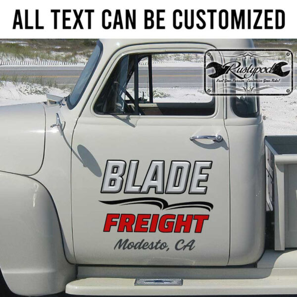 personalized freight company sign truck graphics car lettering sticker 13529 - Image 2