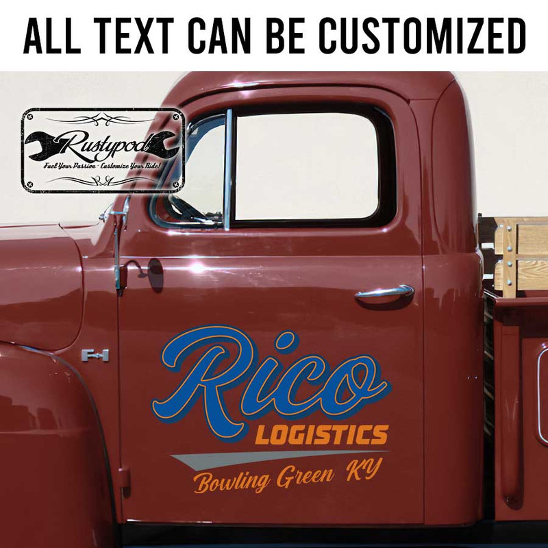 personalized logistic company lettering sign sign truck graphix trucking lettering sticker 13532