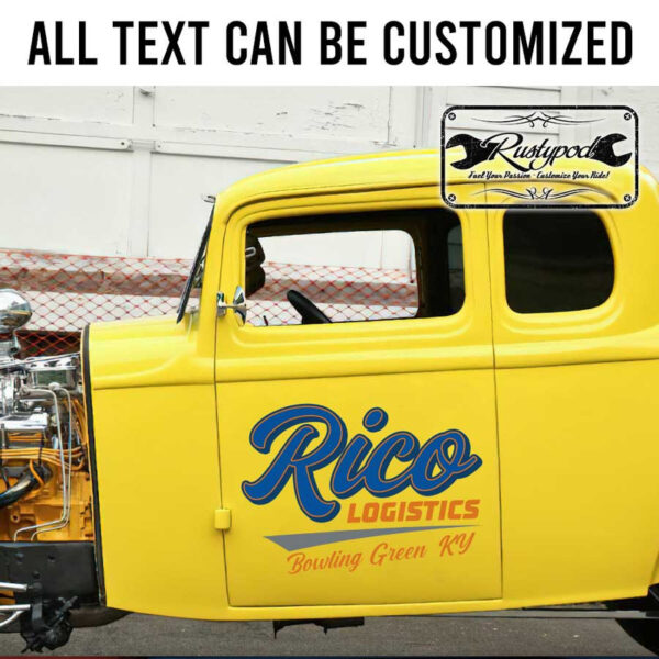 personalized logistic company lettering sign sign truck graphix trucking lettering sticker 13532 - Image 2