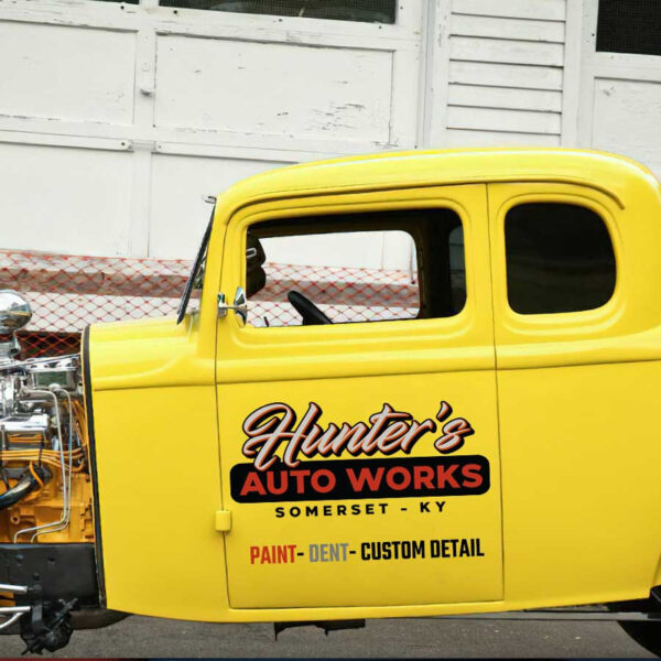 personalized auto works sign garage sign vehicle lettering sticker 13533 - Image 3