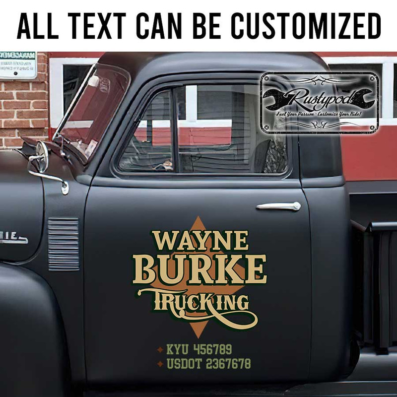 personalized trucking graphics us dot lettering commercial truck lettering sticker 13534