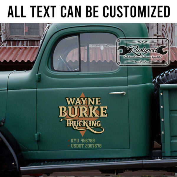 personalized trucking graphics us dot lettering commercial truck lettering sticker 13534 - Image 2
