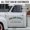 personalized crossing wrench garage lettering hot rod door art shop truck door sign kustom kulture rat rod door art sticker 13536