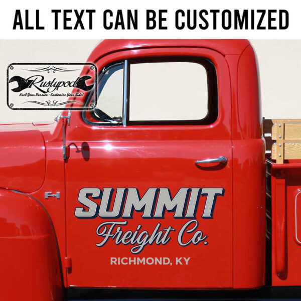 personalized truck graphics us dot lettering freight company sign sticker 13537