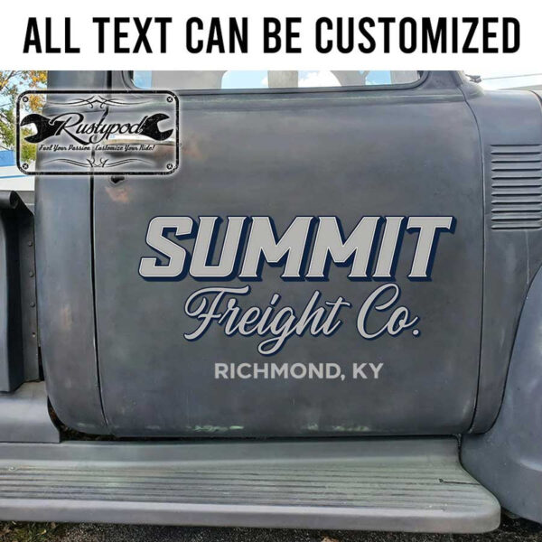 personalized truck graphics us dot lettering freight company sign sticker 13537 - Image 2